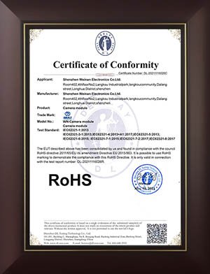 RoHS Certificate